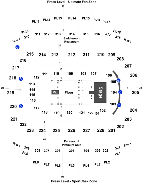 Saddledome Section 221 (525x645), Png Download