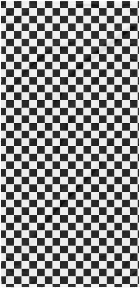 Optical Illusion Beach Towel - Chef Apron Black And White Checks (1000x1000), Png Download