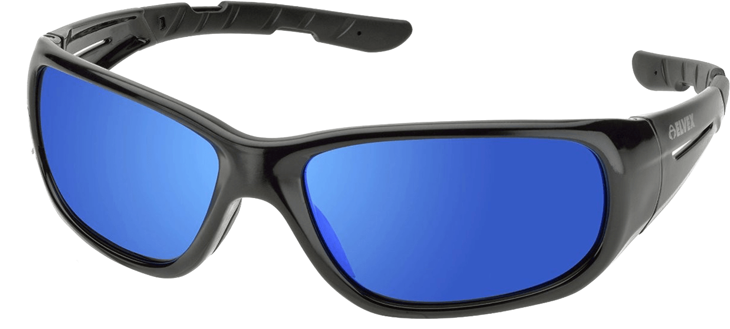 Impact Sunglass Style Eyewear In Sky Blue Mirror Lens - Elvex (1772x1772), Png Download