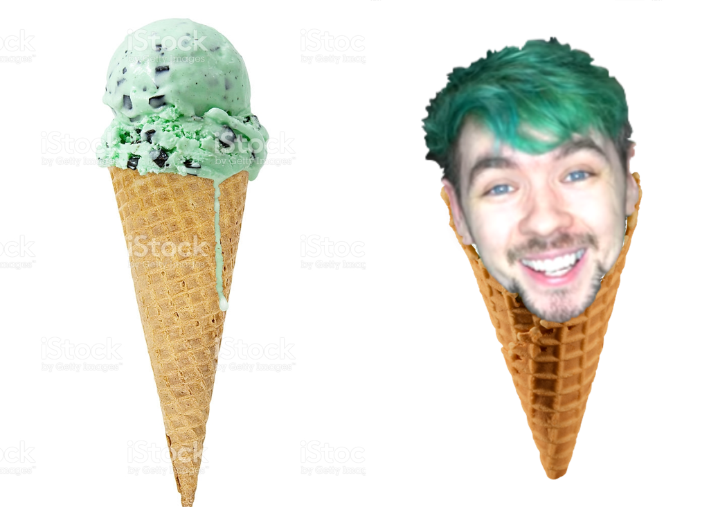 Link - - Mint Chocolate Chip Ice Cream Cone (1024x732), Png Download