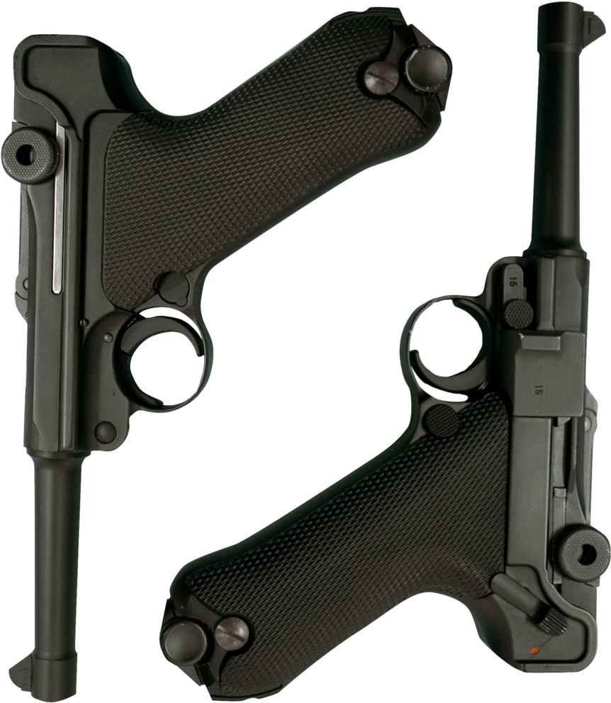 Black Hand Pistol - Firearm (1000x1000), Png Download