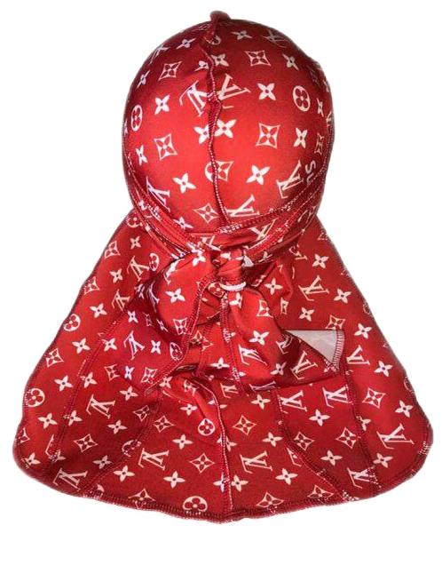 Red Lv Preme Designer Durag - Hood (498x654), Png Download