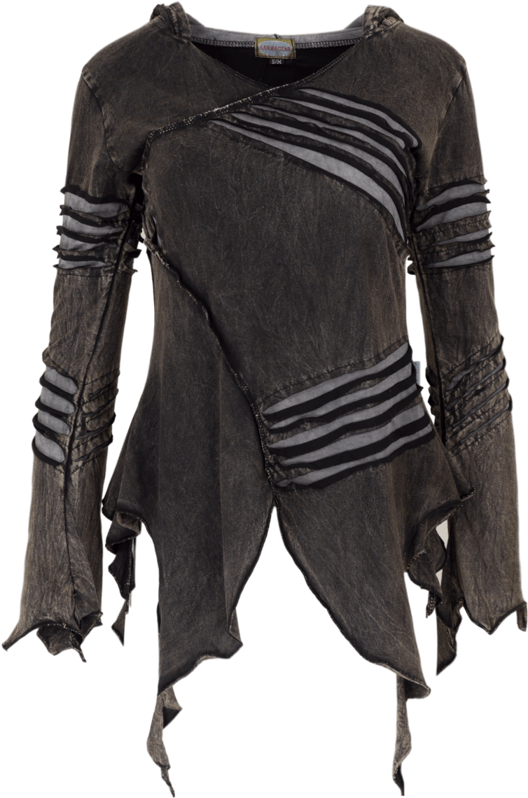 Pixie Hooded Gothic Top - Sweater (1000x1250), Png Download