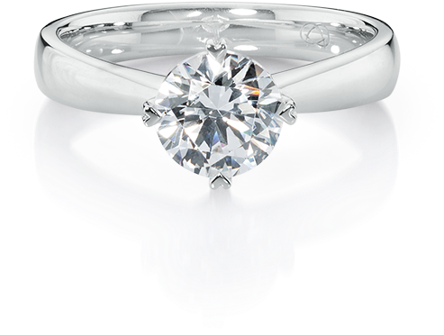 Engagement Rings / Solitaire Rings Classic Vertical - แหวน เพชร 4 เตย (602x602), Png Download