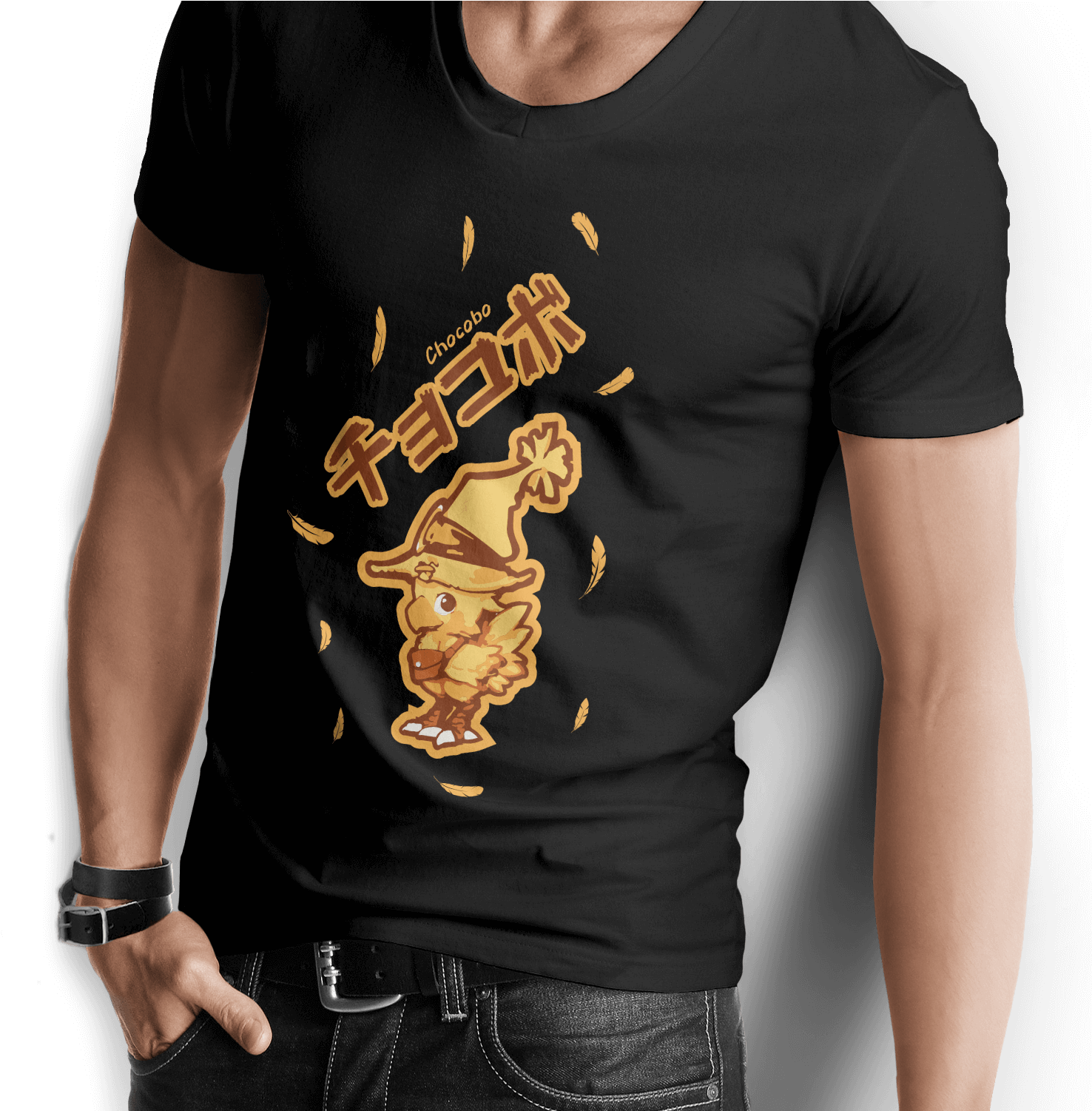 T-shirt Black Mage Chocobo - Wild Dog Shirt Dc (1800x1500), Png Download