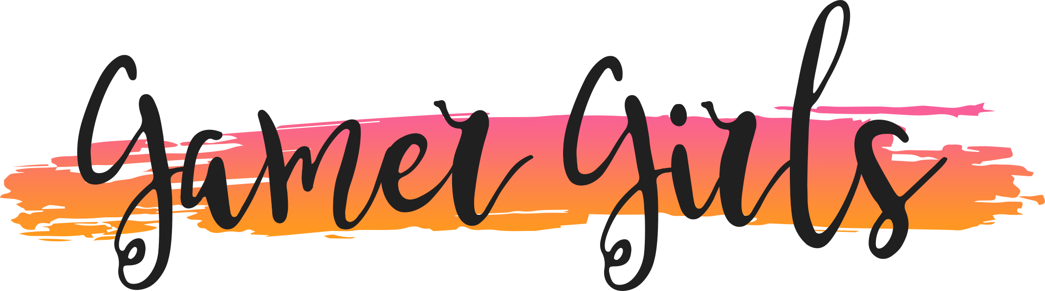 Gamer Girls - Calligraphy (2138x596), Png Download