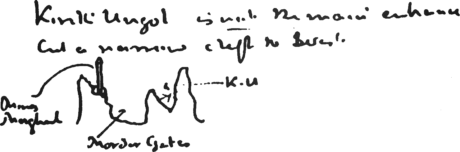 Sketch Of The Entrance To Mordor - Tolkien Cirith Ungol Sketch (1481x490), Png Download