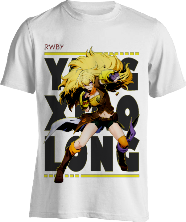 Kaos Anime Rwby Yang Xiao Long 04 Namako Tee Frameless - Biru Turkis (603x718), Png Download
