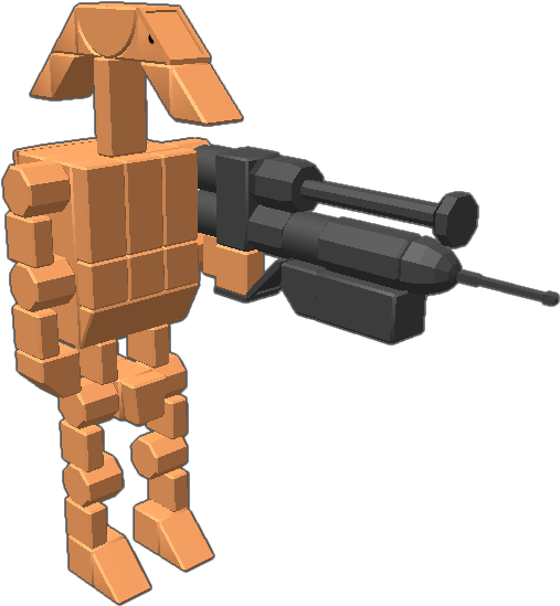 Big Blockster The Standard Battle Droid Used In Overwhelming - Firearm (768x768), Png Download