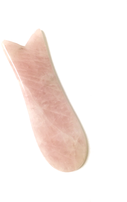 Rose Quartz Gua Sha Fish Shape - Cervelat (494x659), Png Download