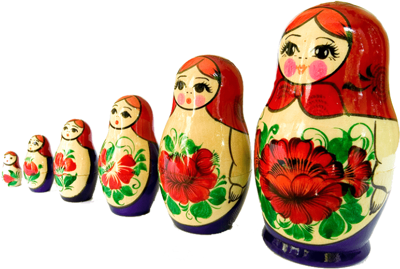 Free Png Download Russian Dolls,matryoshka Png Images - Munequitas Rusas (850x568), Png Download