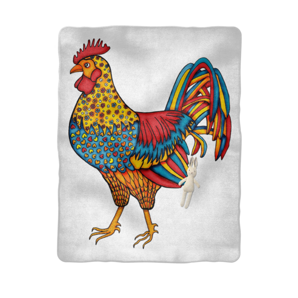 Gallo ﻿sublimation Baby Blanket - Gallo Alebrije (580x580), Png Download