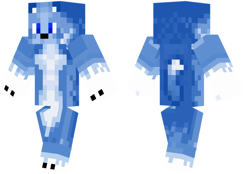 Lapis Wolf - Minecraft Skin Ice Wolf (804x576), Png Download