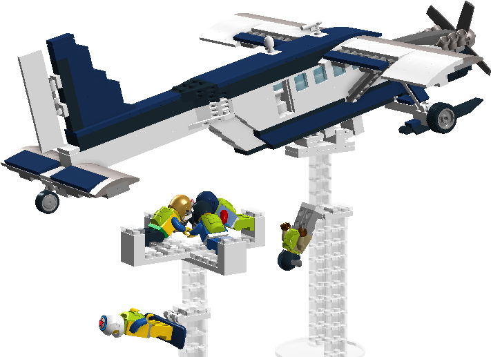 Skydiving - Lego Skydiving Plane (814x576), Png Download