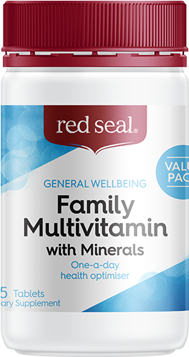 Family Multivitamin With Minerals 175's - Red Seal (600x600), Png Download