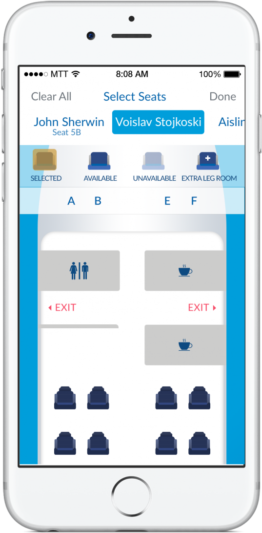 Copa Airlines Launches Sophisticated New Apps With - Seat Map Mobile App Airline (676x1200), Png Download