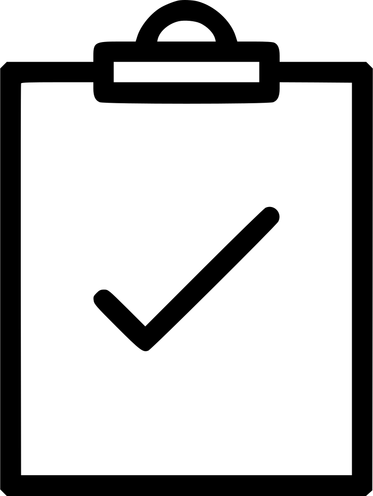 Clipboard Check Checked Tick Confirm Logistics Svg - Clipboard Tick Icon (736x980), Png Download