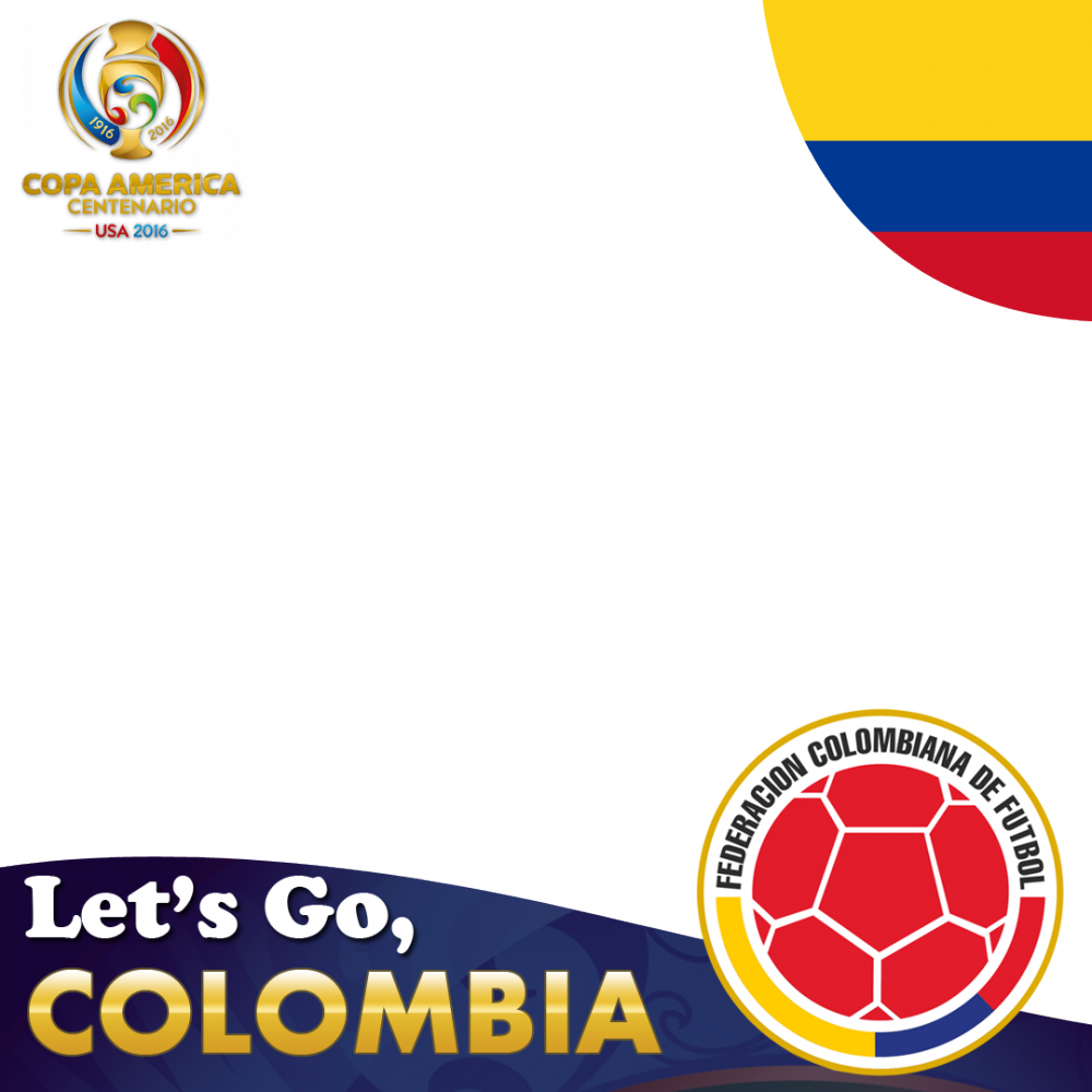 Colombia Copa America 2016 Logo Overlay Filter - Let's Go Colombia (1000x1000), Png Download