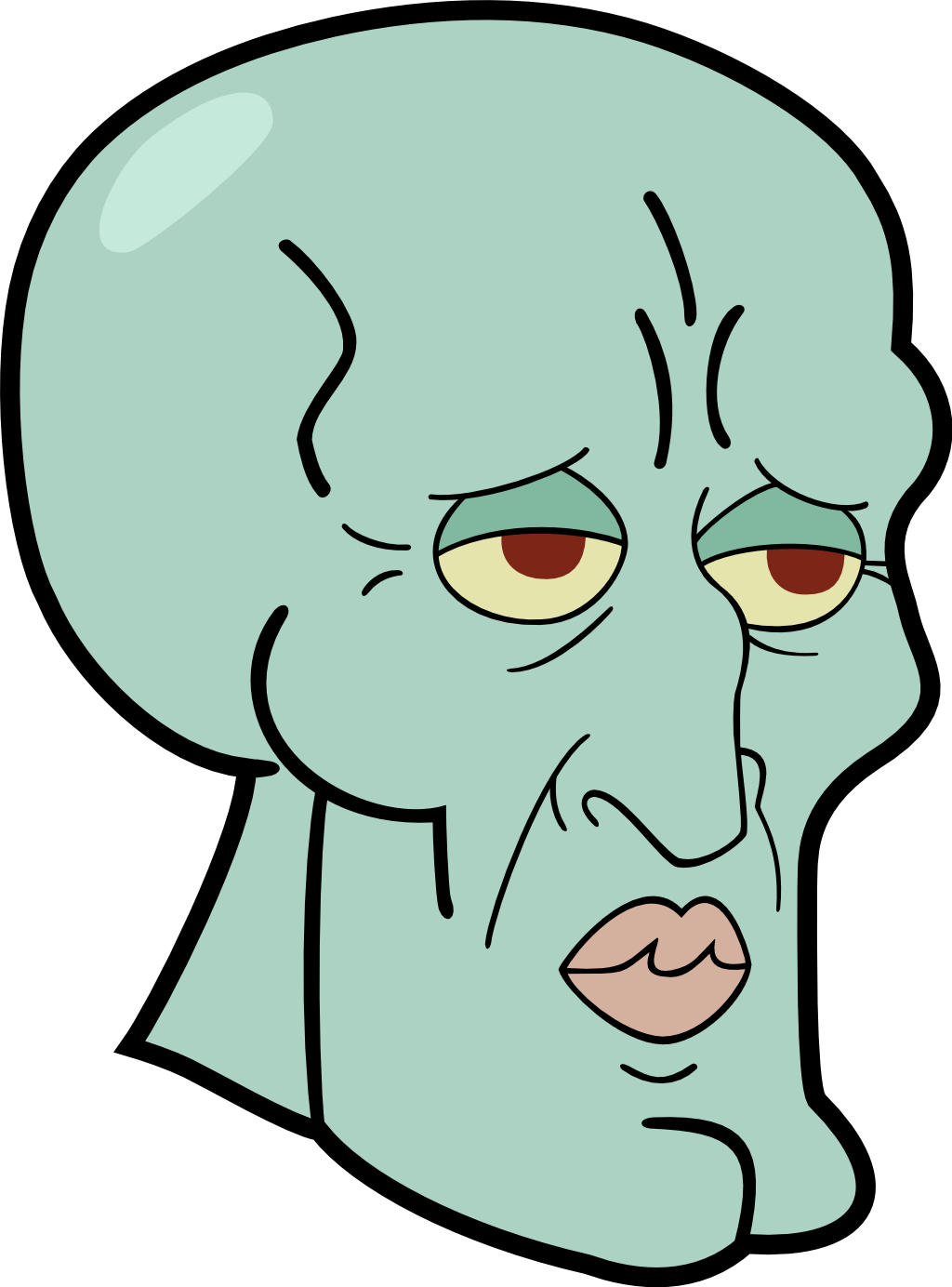 Funny Pictures Png - Handsome Squidward (1024x1384), Png Download
