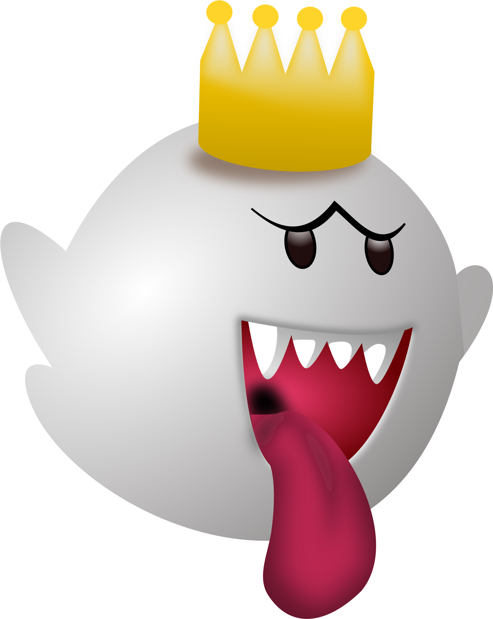 King Hush - Mario King Boo Gif (574x800), Png Download