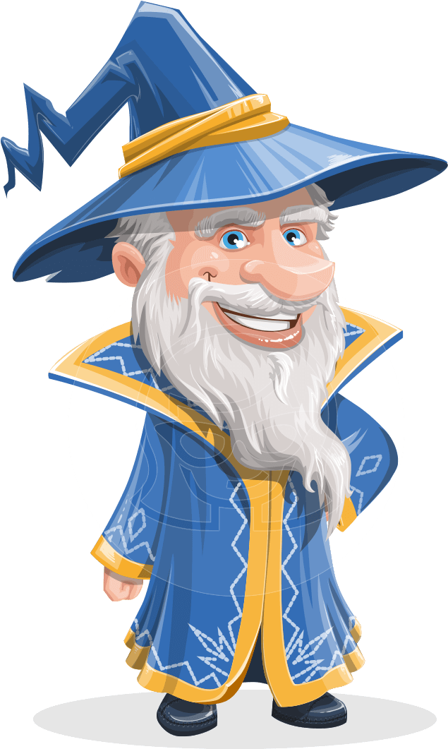 Old Wizard Png - Animated Png Magician (957x1060), Png Download