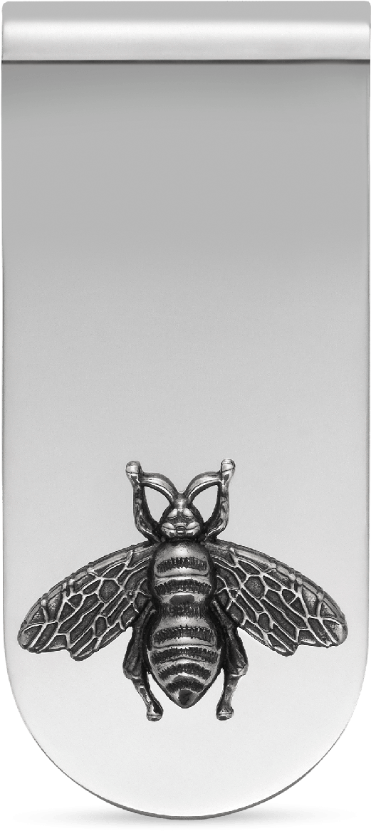 Sterling Silver Bee Motif Money Ybf U - Gucci Bee Money Clip, Silver, Men's (1800x1800), Png Download