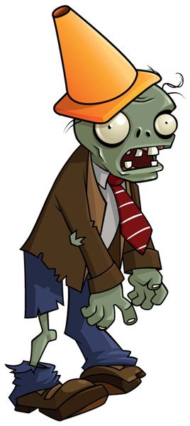 Svg Transparent Stock Zombie Png For Free Download - Zombies De Plantas Contra Zombies (268x600), Png Download