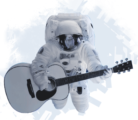 Astronaut In Space (449x390), Png Download