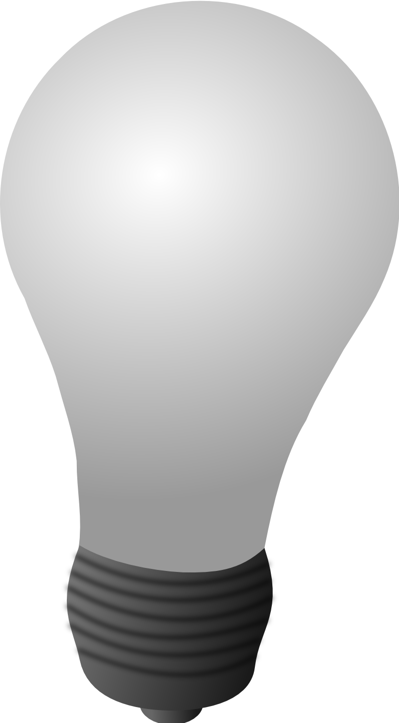 White Light Bulb Png Image - Off Light Bulb Transparent Background (800x1450), Png Download