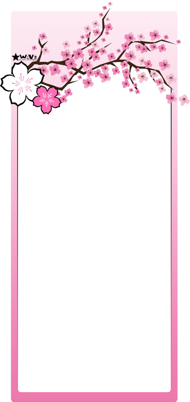 Clipart Resolution 615*1299 - Cherry Blossom (615x1299), Png Download