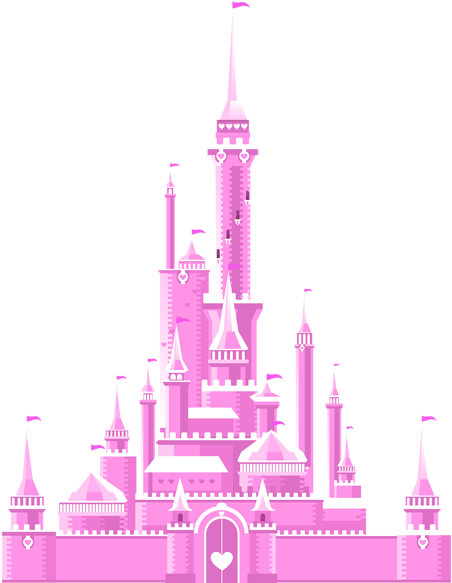Pink Castle Png Clipart Picture - Pink Castle Background (463x600), Png Download
