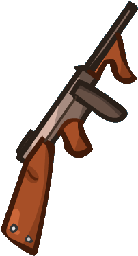 Tommy Gun - Firearm (355x401), Png Download