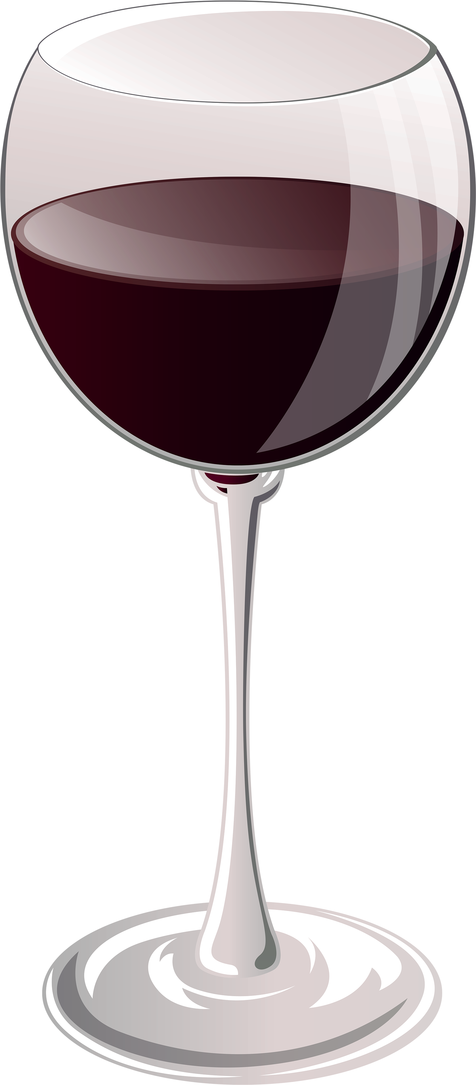Wine - Transparent Wine Glass Cartoon (1829x3928), Png Download