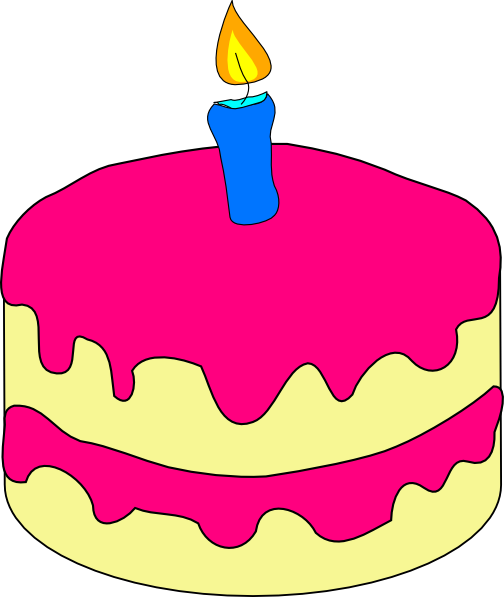 Birthday Cake Svg Clip Arts 504 X 597 Px (504x597), Png Download