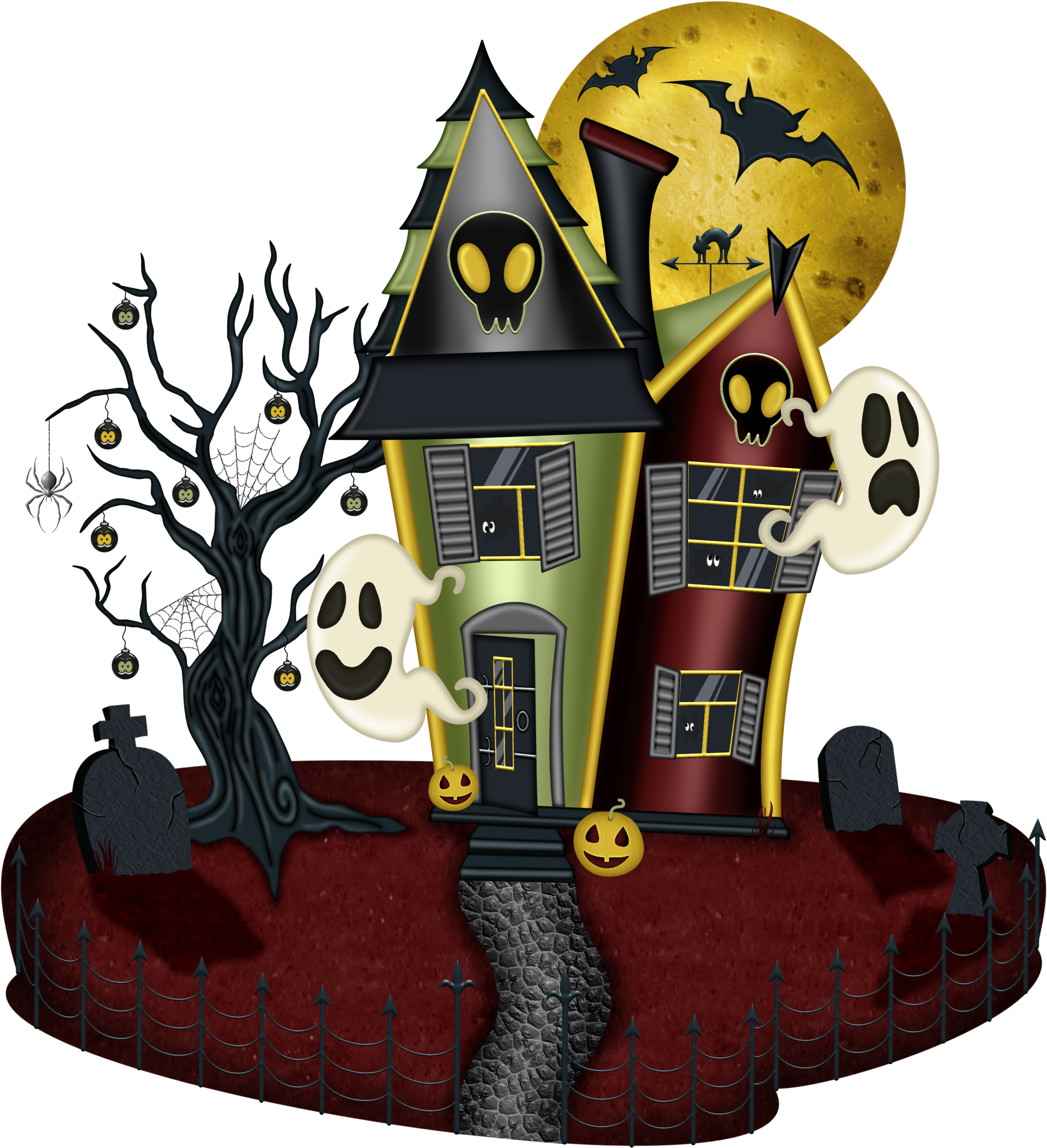 Halloween House Png (2683x2862), Png Download
