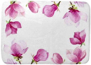 Magnolia Watercolor Wreath Floral Frame Border Wedding - Bridal Shower Clipart Floral (400x400), Png Download