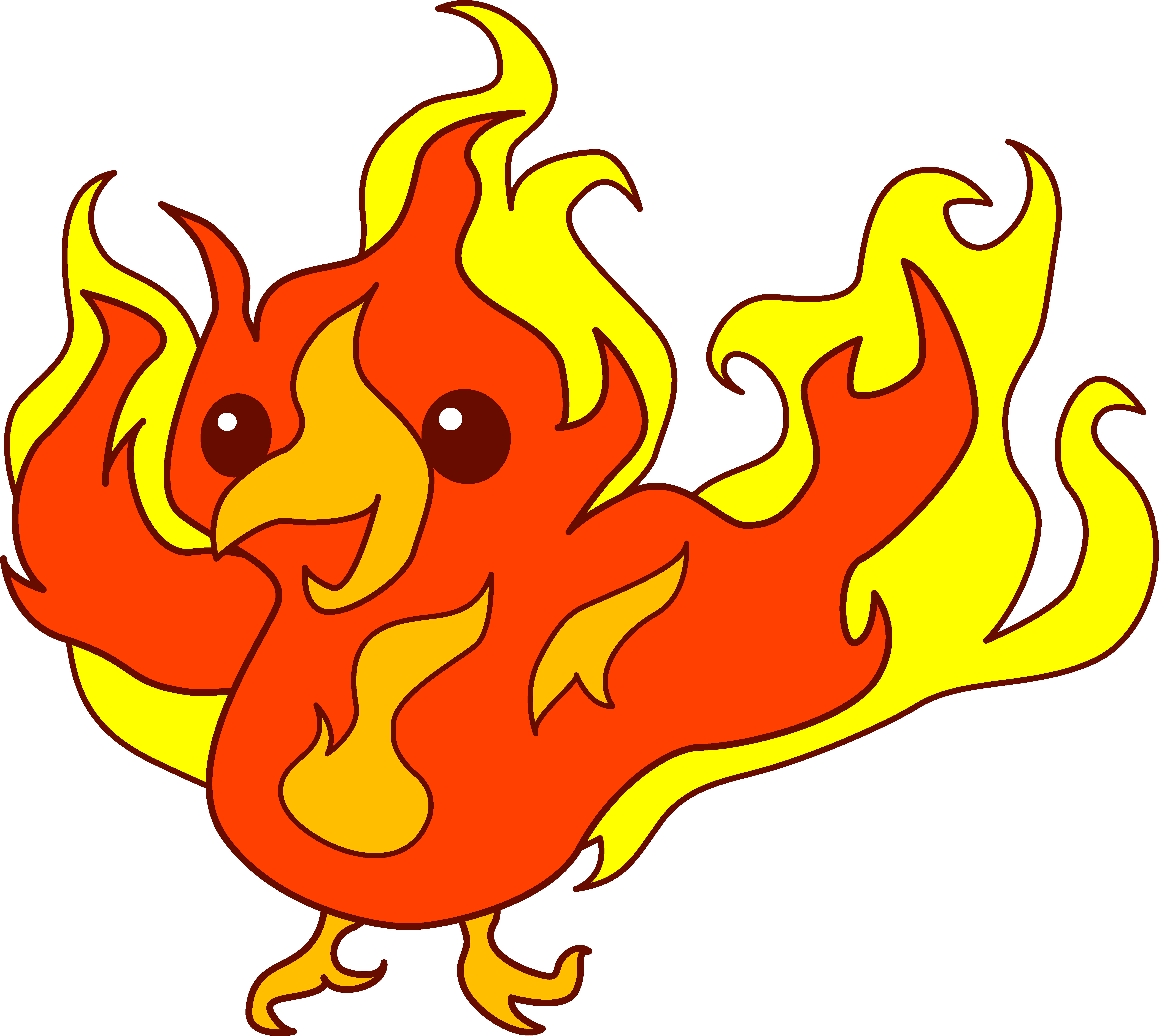 Jpg Library Stock Cute Fiery Free Clip Art - Phoenix Clip Art (6525x5834), Png Download