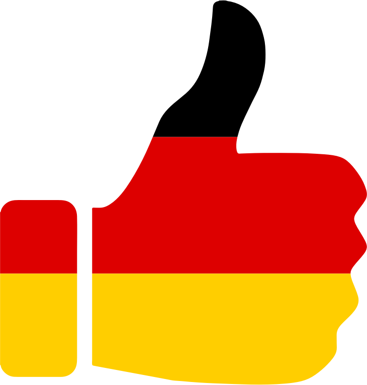 Clipart Royalty Free Carrot Clipart Thumbs Up - Germany Thumbs Up (400x419), Png Download