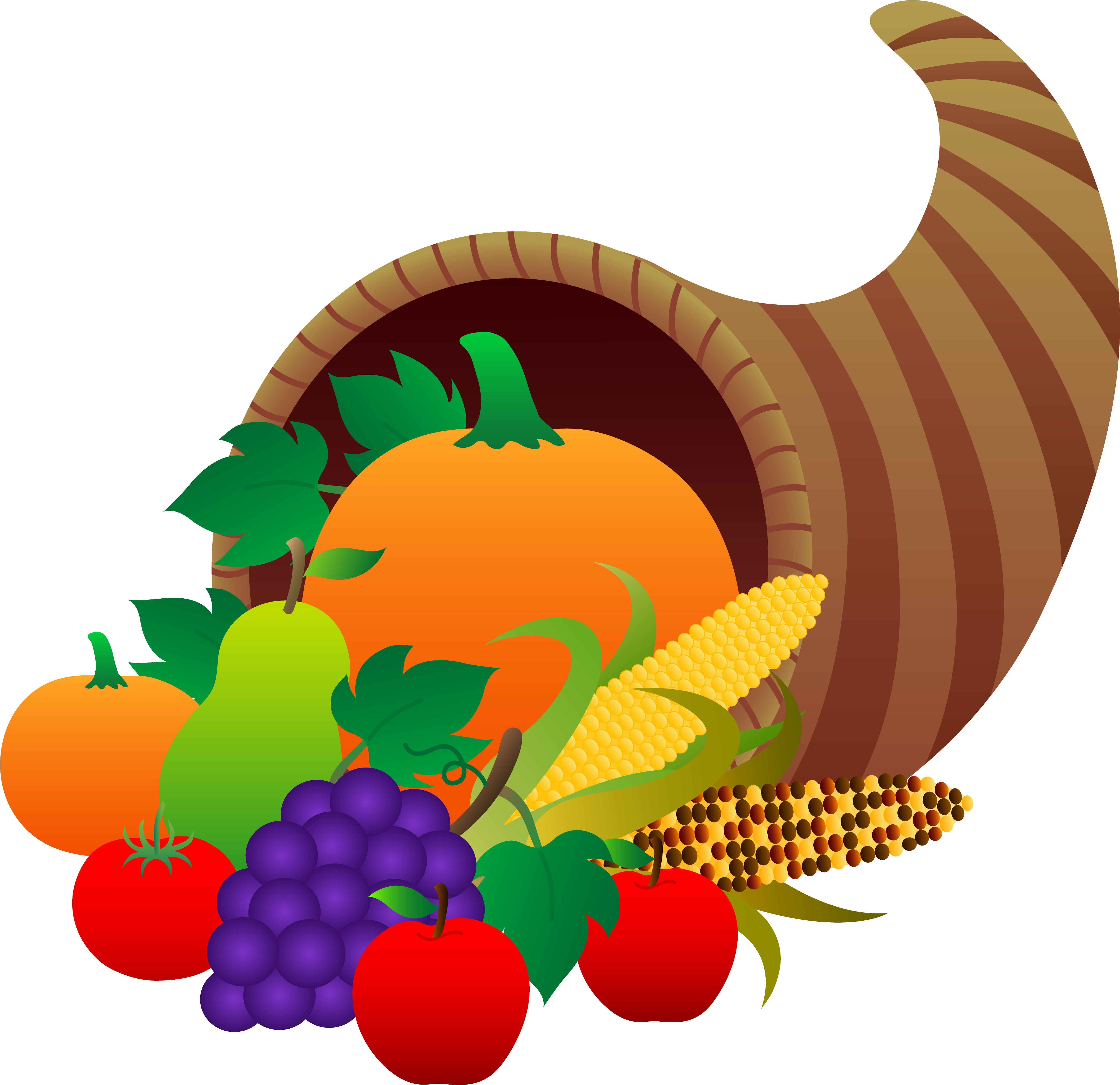 Free Icons Png - Cornucopia Clip Art (5231x4982), Png Download