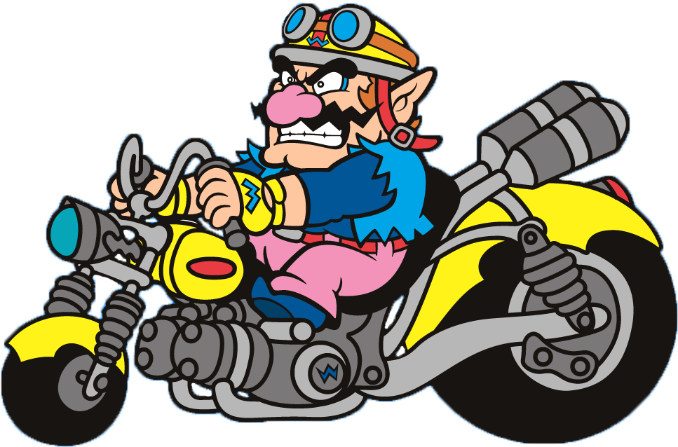 Wario Motorcycle - Wario Bike (989x646), Png Download