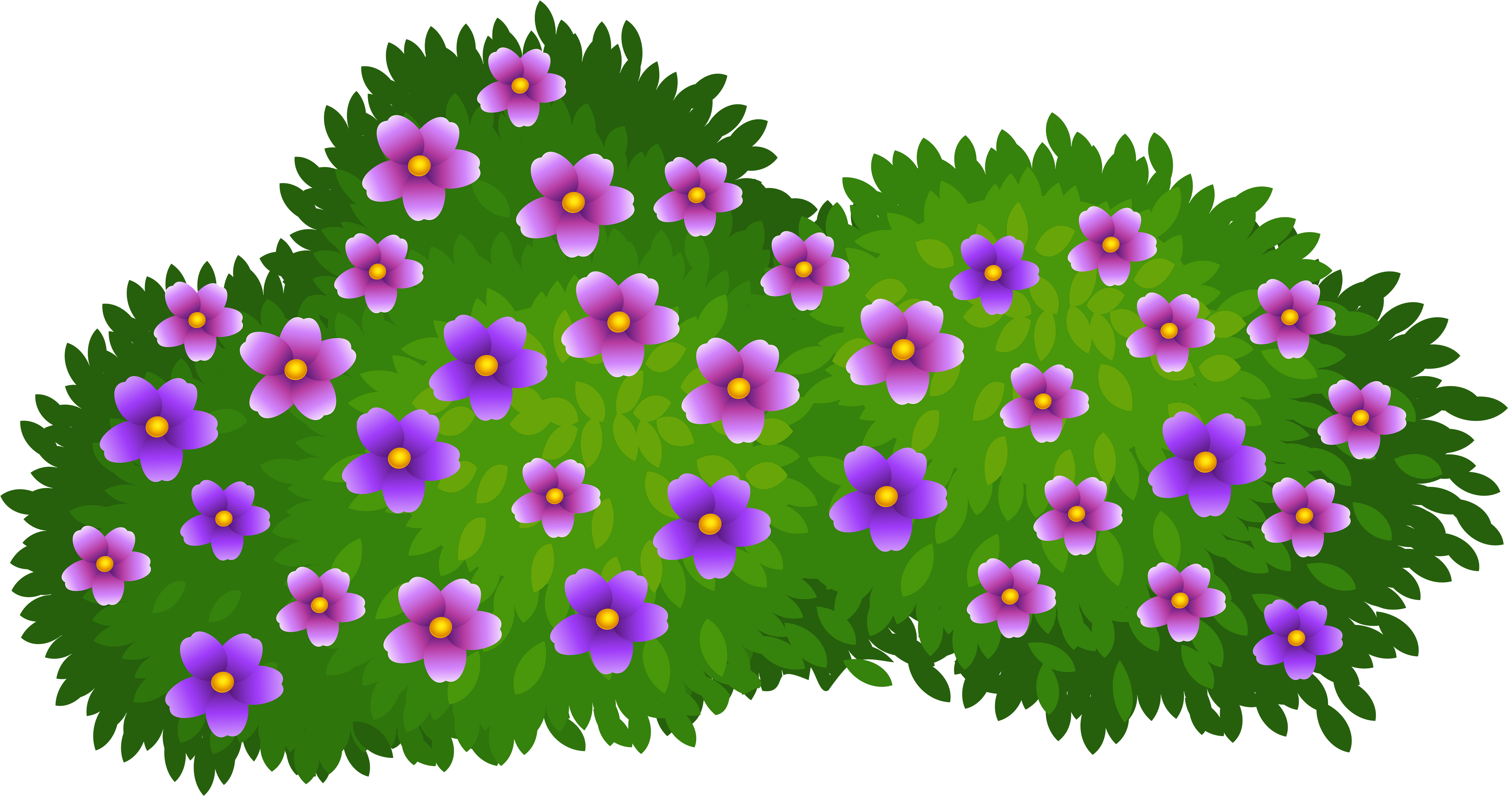 Bush Clipart Png (5000x2720), Png Download