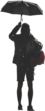 Person With Umbrella Png Jpg Royalty Free - People Umbrella Png (267x480), Png Download