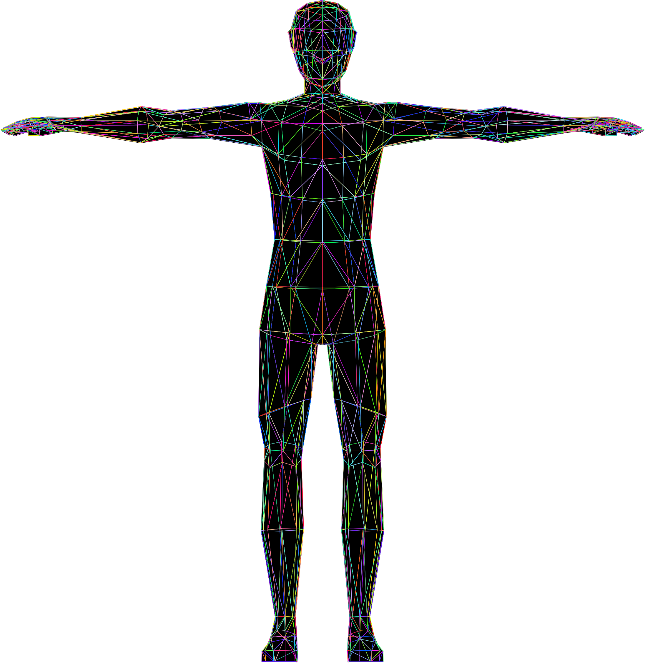 This Free Icons Png Design Of Prismatic Low Poly Human (2192x2254), Png Download