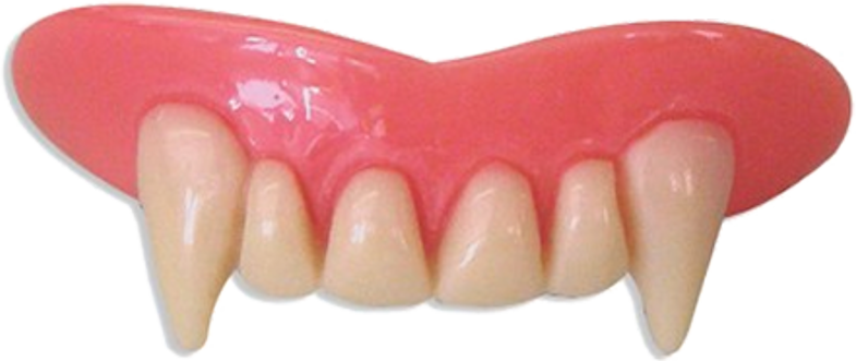Vampire Teeth Png Transparent Image - Vampire Teeth Transparent (785x331), Png Download