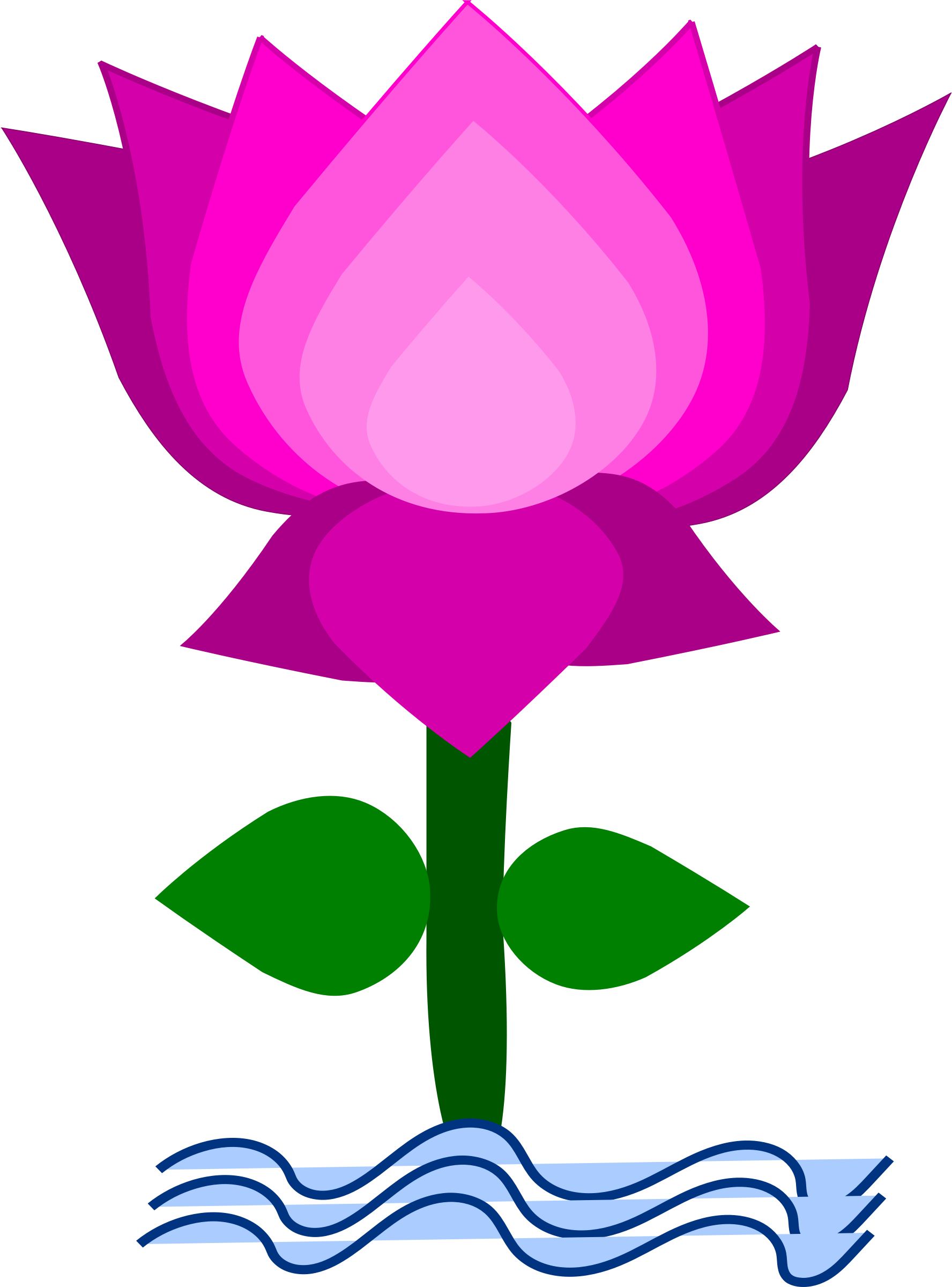 Lotus Clipart Lotus Leaves - Clipart Images Of Lotus (1776x2399), Png Download