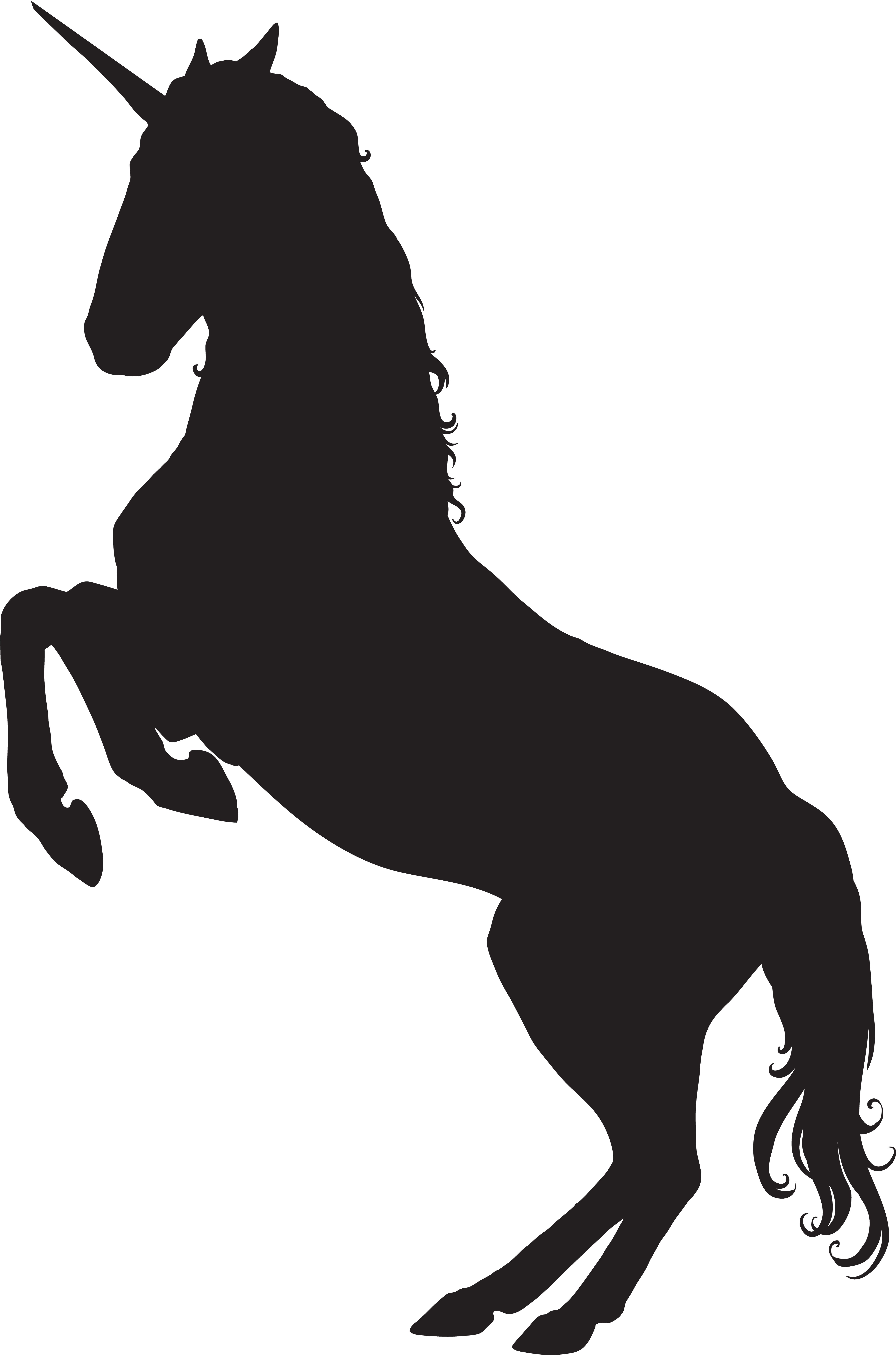 Unicorn Silhouette Png Clip Art Image - Unicorn Silhouette Png (5373x8000), Png Download