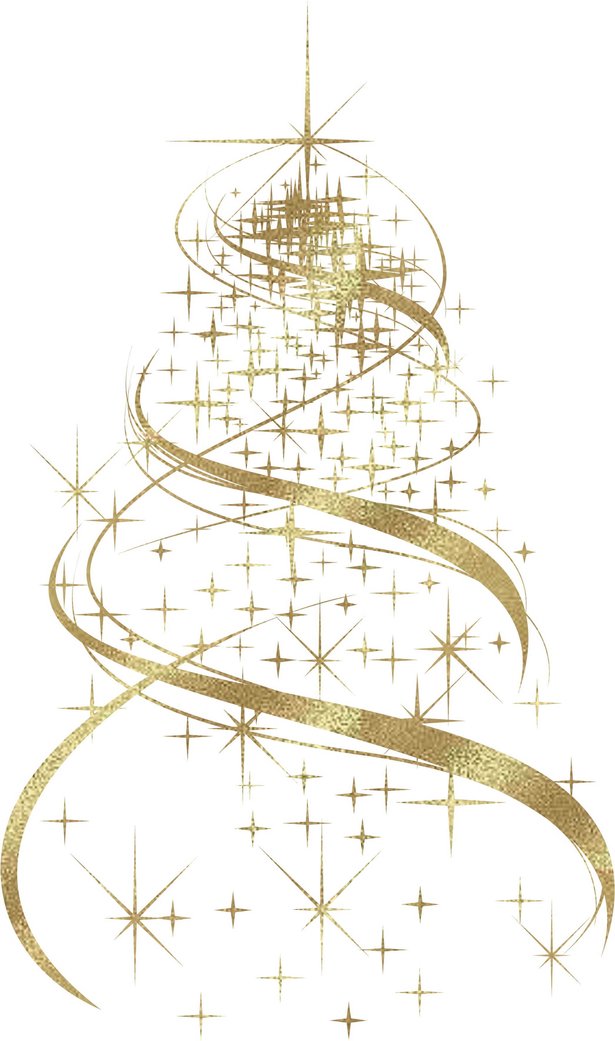 Design Clipart Christmas Tree Pencil And In Color Design - Gold Christmas Tree Transparent Background (2600x3536), Png Download