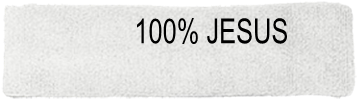 100% Jesus - Custom Headbands - 92-5052035 - Custom - Label (428x400), Png Download