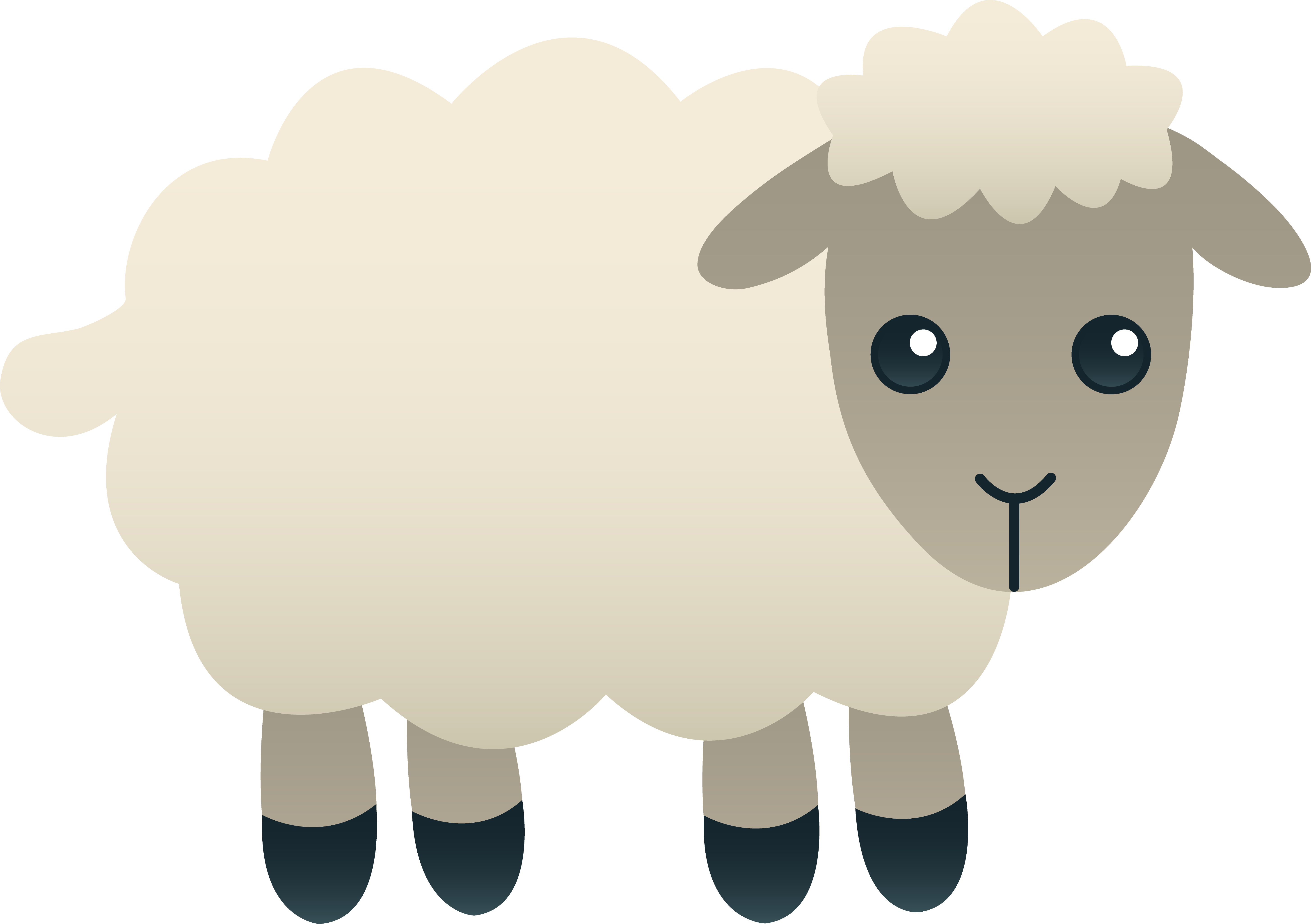 Cute Sheep Png - Sheep Png (5817x4102), Png Download