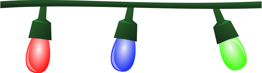 Christmas Lights Art - Transparent Lights Blinking Animation (800x225), Png Download